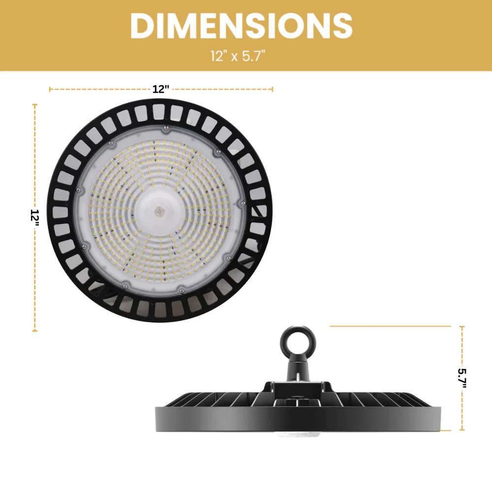 Premium LED UFO High Bay Light – 150W/200W/240W Selectable - Warehouse LEDs